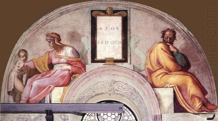 Azor  Zadok, Michelangelo Buonarroti